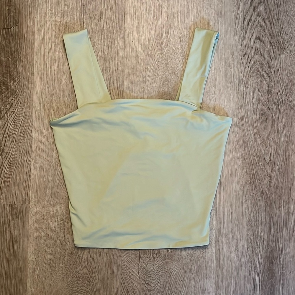And Now This Sage Green Squareneck Top